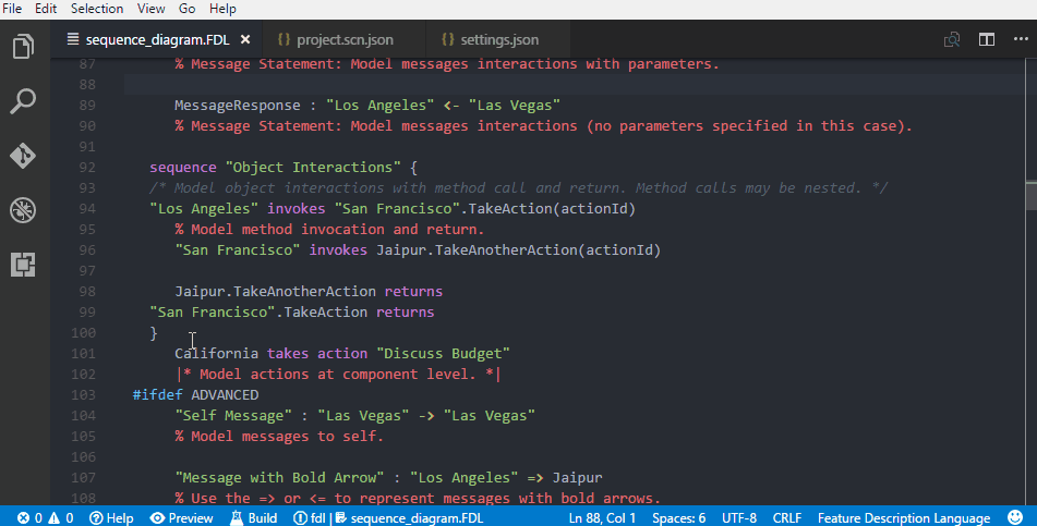 Build your model and generate interface and interaction sequence diagrams