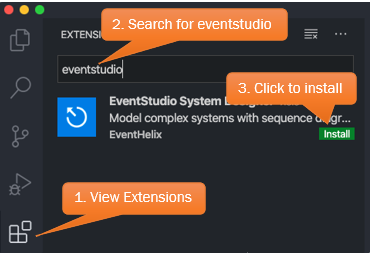 Install EventStudio extension