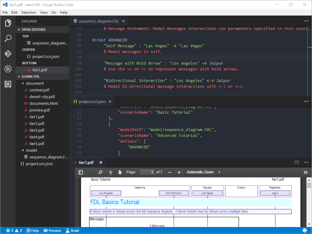 Visual Studio Code editor screenshot Vscode window showing editor features