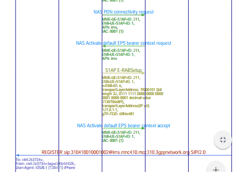 显示单击 Wireshark 生成的序列图并显示消息详细信息的动画。